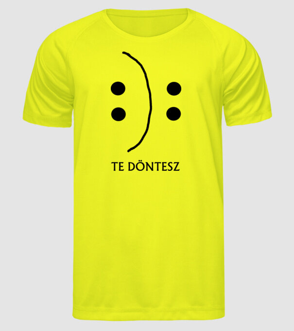  minta neonsárga pólón