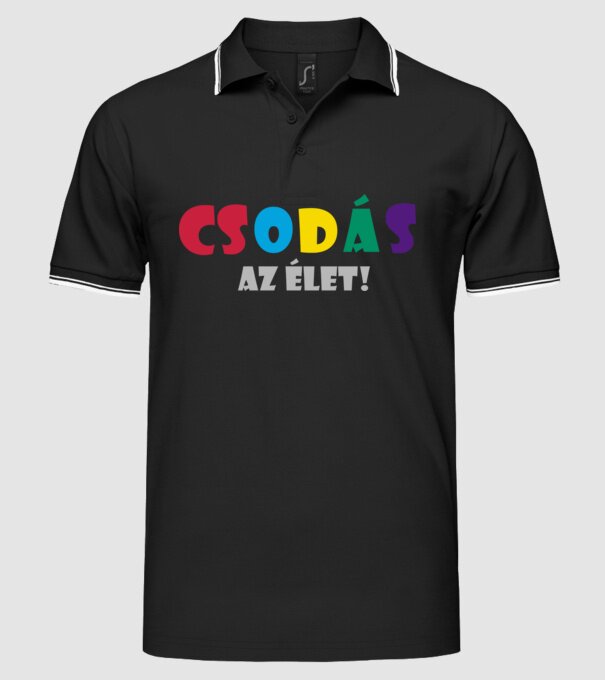  minta fekete pólón