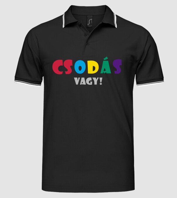  minta fekete pólón